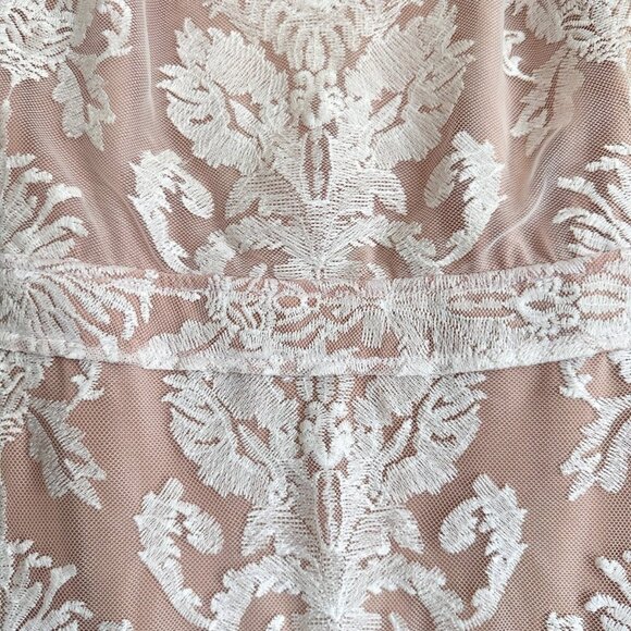 NWT For Love & Lemons San Marcos Ivory Floral Lace Open Back Dress Size Size S - Picture 5 of 7